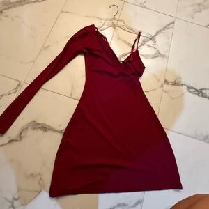 OW burgundy mini dress size XS